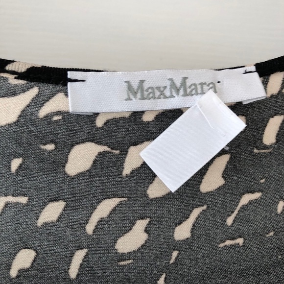 MAXMARA Stretch Jersey Faux Wrap Top M - Picture 3 of 10